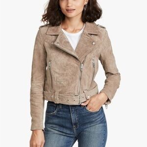 BLANKNYC Women's Cropped Suede Leather Jacket